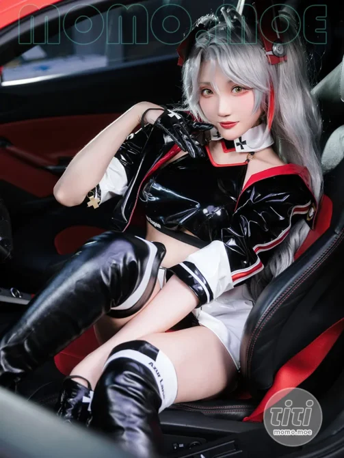 Momoko葵葵 – NO.038 &瓜希酱 碧蓝航线 欧根&企业 赛车女郎 [58P-277M]-丽丝屋