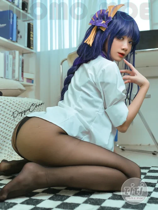 PoppaChan – NO.025 Raiden Shogun Officer [25P+3V-176MB]-丽丝屋