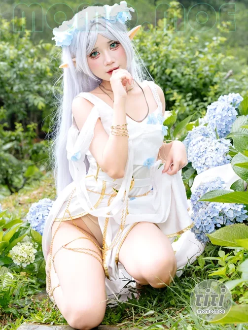 PoppaChan – NO.066 Frieren Blue Valley Dress [78P+9V-1.34GB]-丽丝屋