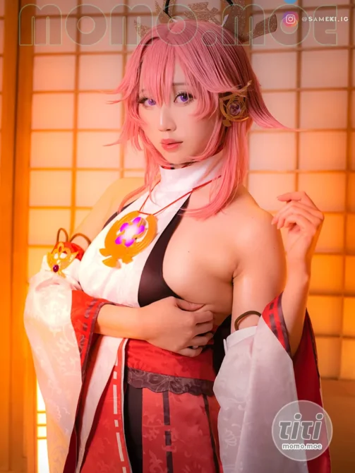 Sameki – NO.020 八重神子 Yae Miko [20P-136.9MB]-丽丝屋