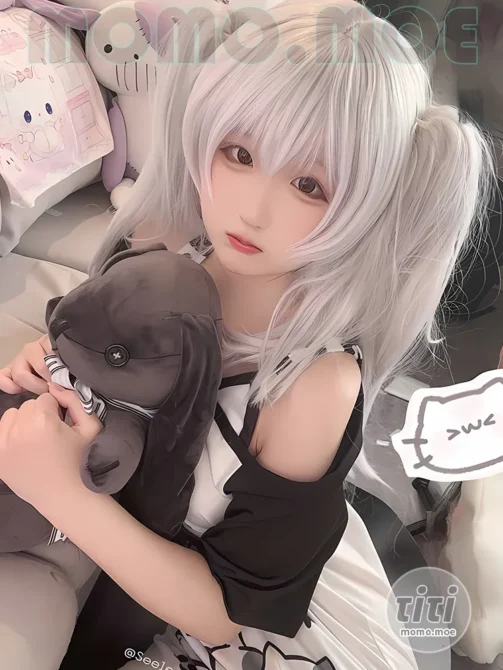 Seele麦麦 – NO.021 白色双马尾 [16P-77M]-丽丝屋