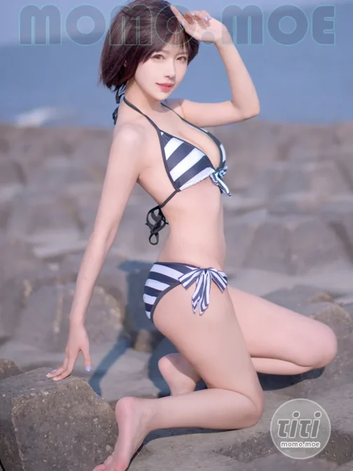 Shika小鹿鹿 – NO.095 加藤惠 泳装 [17P-62MB]-丽丝屋