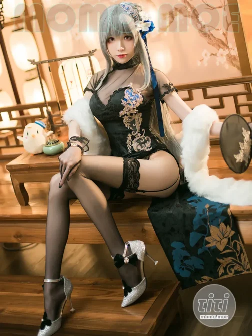 Tomoyo酱 – NO.027 碧蓝航线 路易九世旗袍 [20P-76M]-丽丝屋