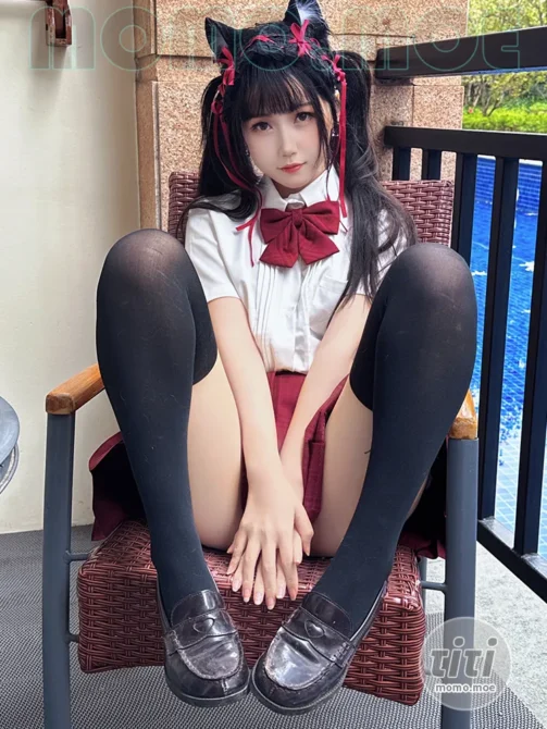 不呆猫 – NO.047 温泉双马尾JK [22P+1V-713MB]-丽丝屋