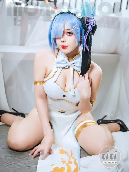 九言 – NO.043 蕾姆旗袍 [55P+8V-468MB]-丽丝屋