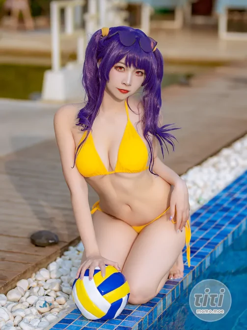 二佐Nisa – NO.134 碧蓝波拉泳装[20P-163MB]-丽丝屋