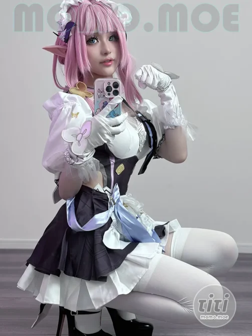 幼愛Youmeko – NO.019 崩坏3 爱莉希雅女仆装 [20P-68M]-丽丝屋