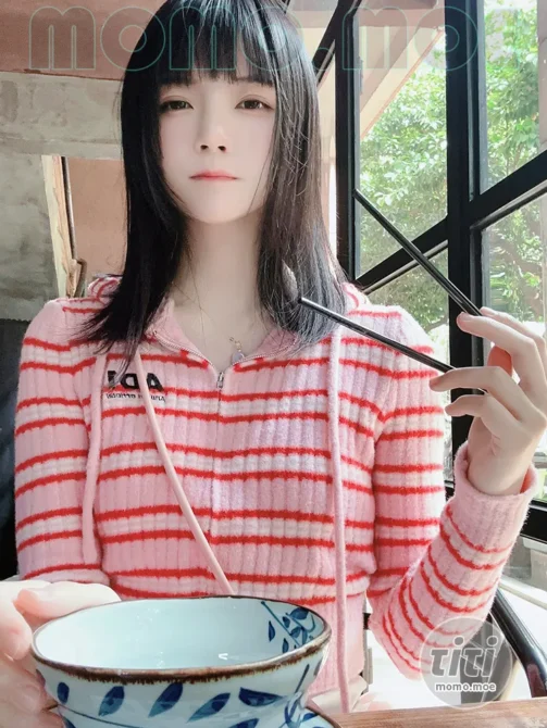 桜桃喵 – NO.168 条纹毛衣 [22P-98MB]-丽丝屋