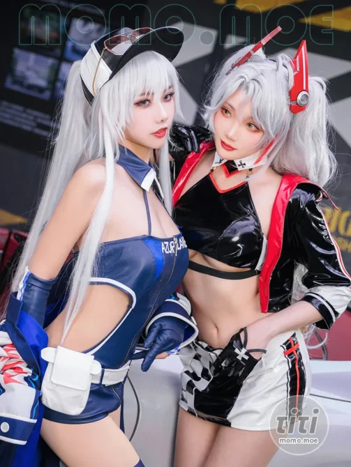 瓜希酱 – NO.114 Momoko葵葵 -碧蓝航线 欧根&企业 赛车女郎 [58P-277M]-丽丝屋