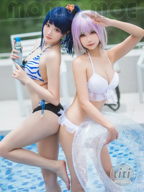 瓜希酱 – NO.115 Momoko葵葵 – 宝多六花 新条茜 泳装 [85P-340M]-丽丝屋