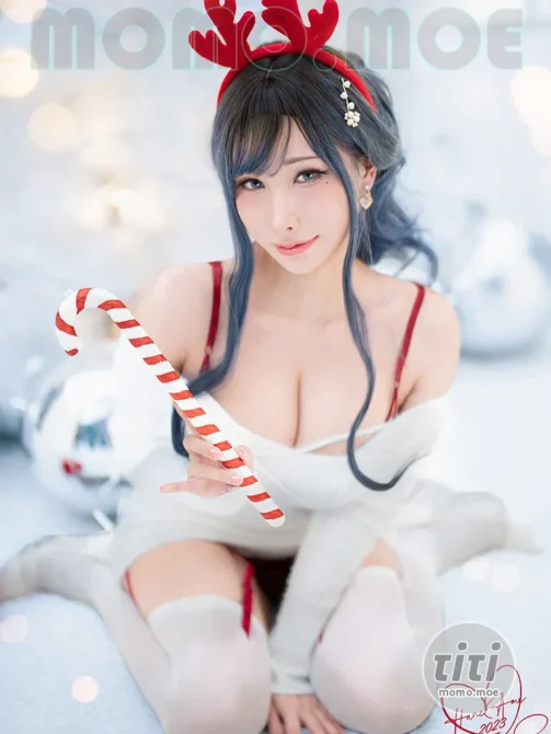 雨波_HaneAme – NO.342 Original 2023 White Christmas Moose Onesan [38P-205MB]-丽丝屋